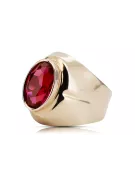Ring vintage šperky Ruby originálny vintage 14k produkt s ružovým zlatom VRC296R